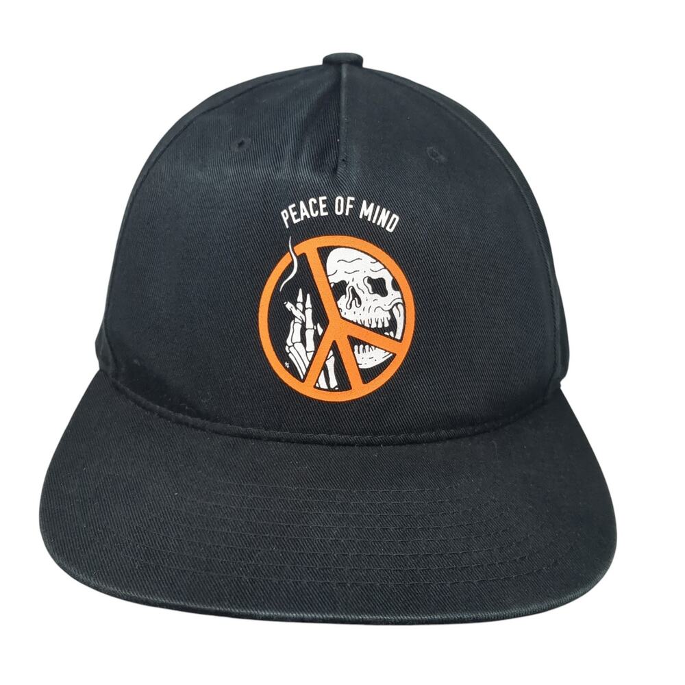 Peace Of Mind Snapback Hat Black One Size Adjustable Lurking Class Sketchy Tank